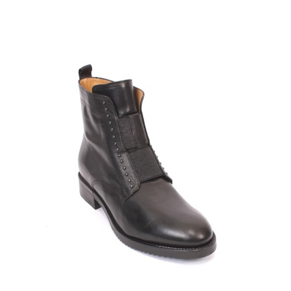 MOT-CLe 2425 Multi-Color Leather Elastic Zip Ankle Boots